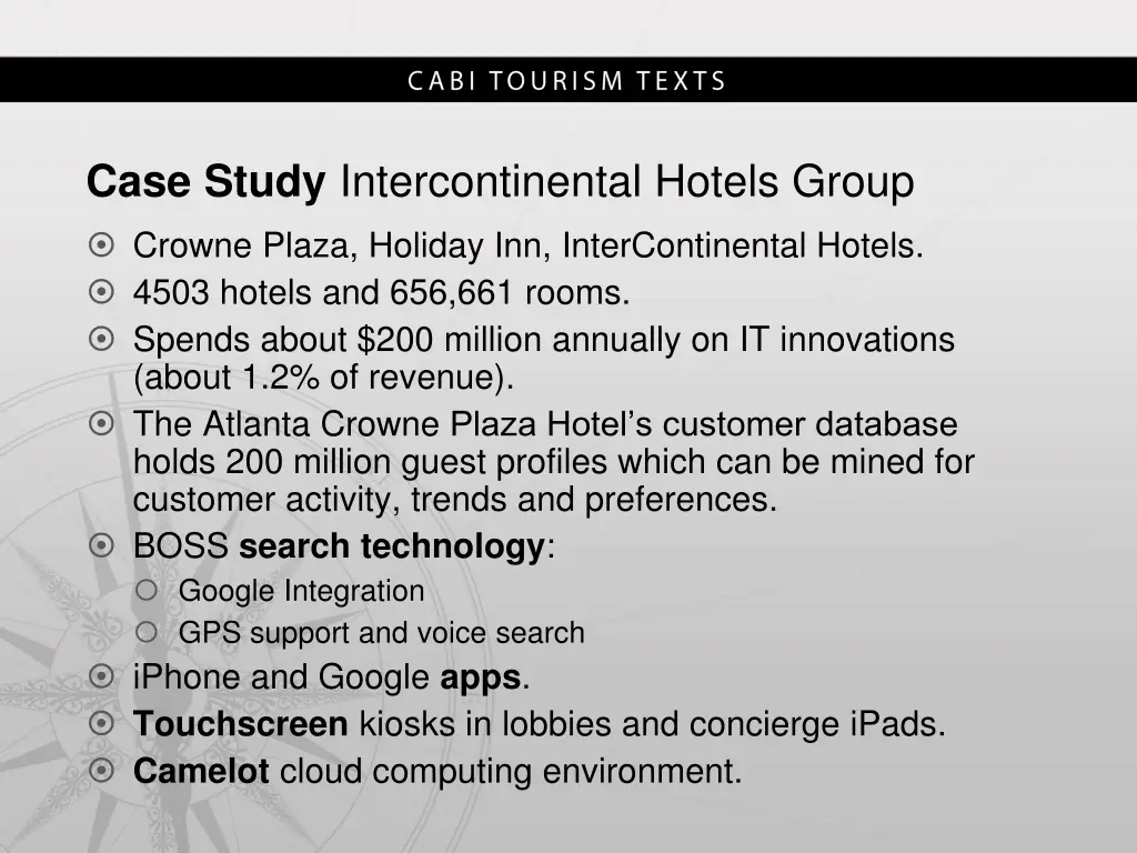 case study intercontinental hotels group