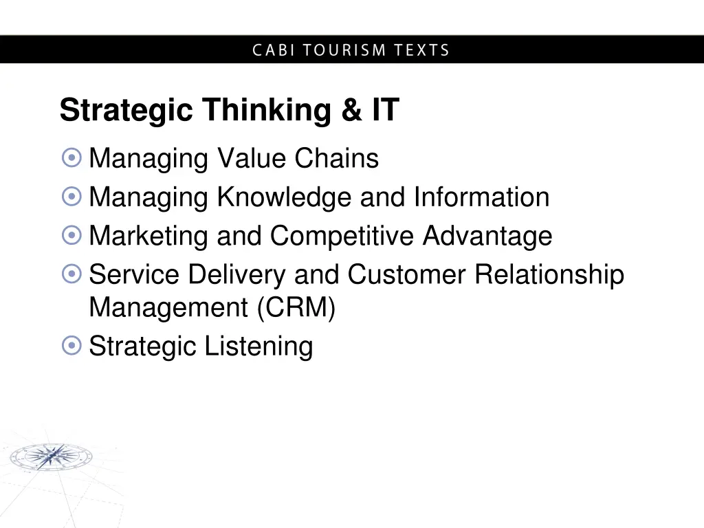 strategic thinking it managing value chains