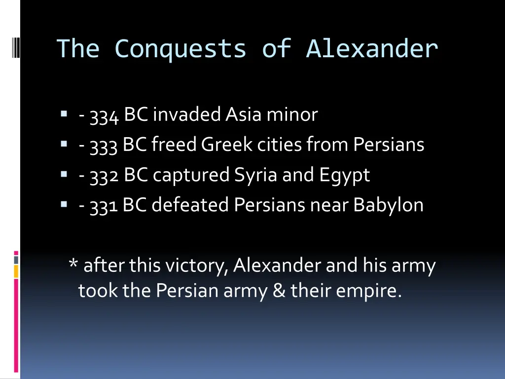 the conquests of alexander