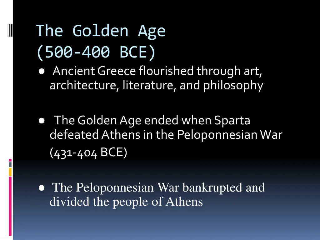 the golden age 500 400 bce ancient greece