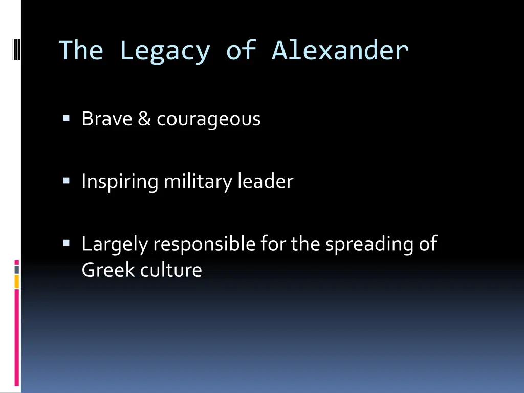 the legacy of alexander