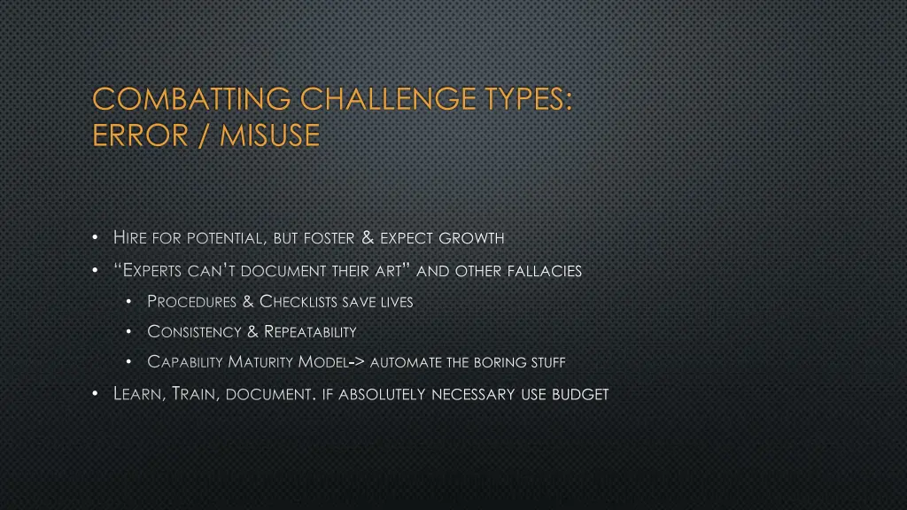 combatting challenge types error misuse