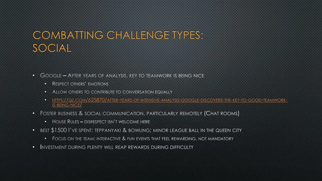 combatting challenge types social