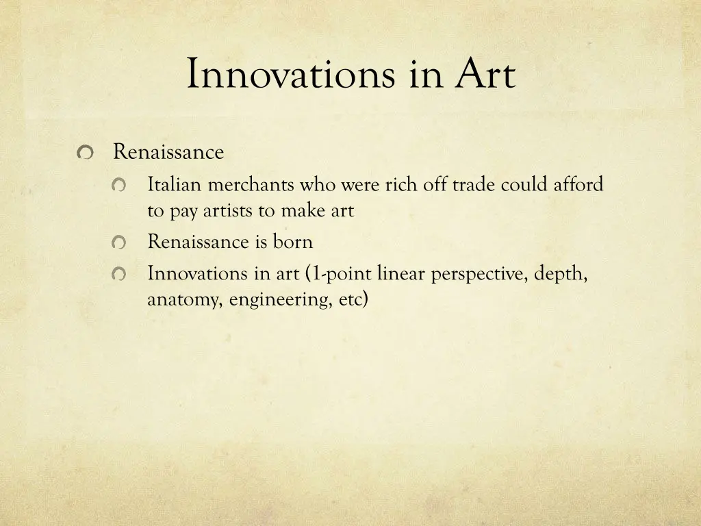 innovations in art