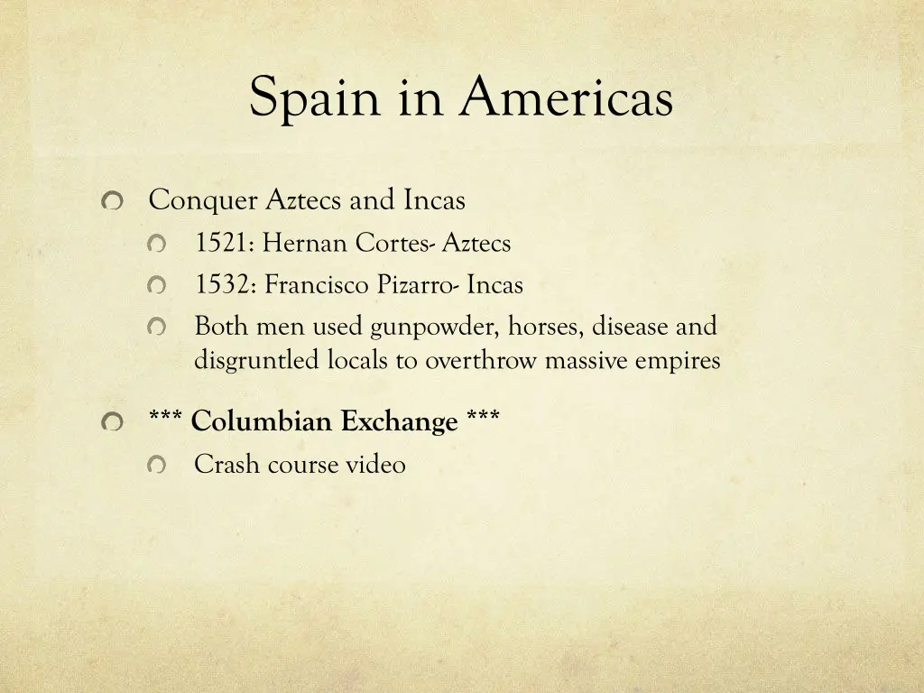 spain in americas