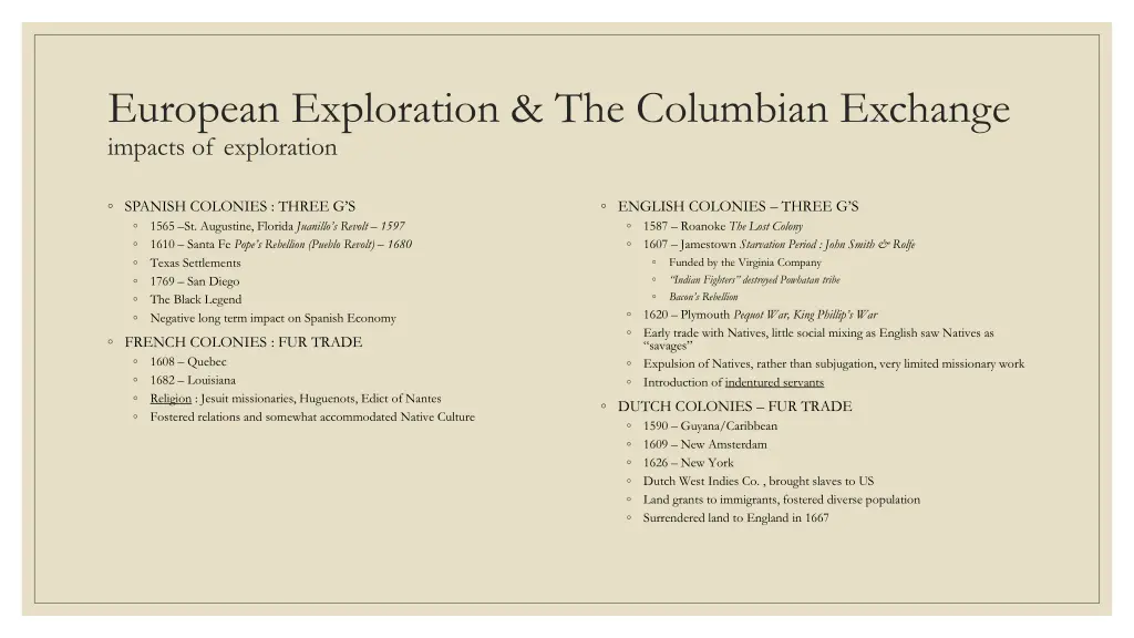 european exploration the columbian exchange 2