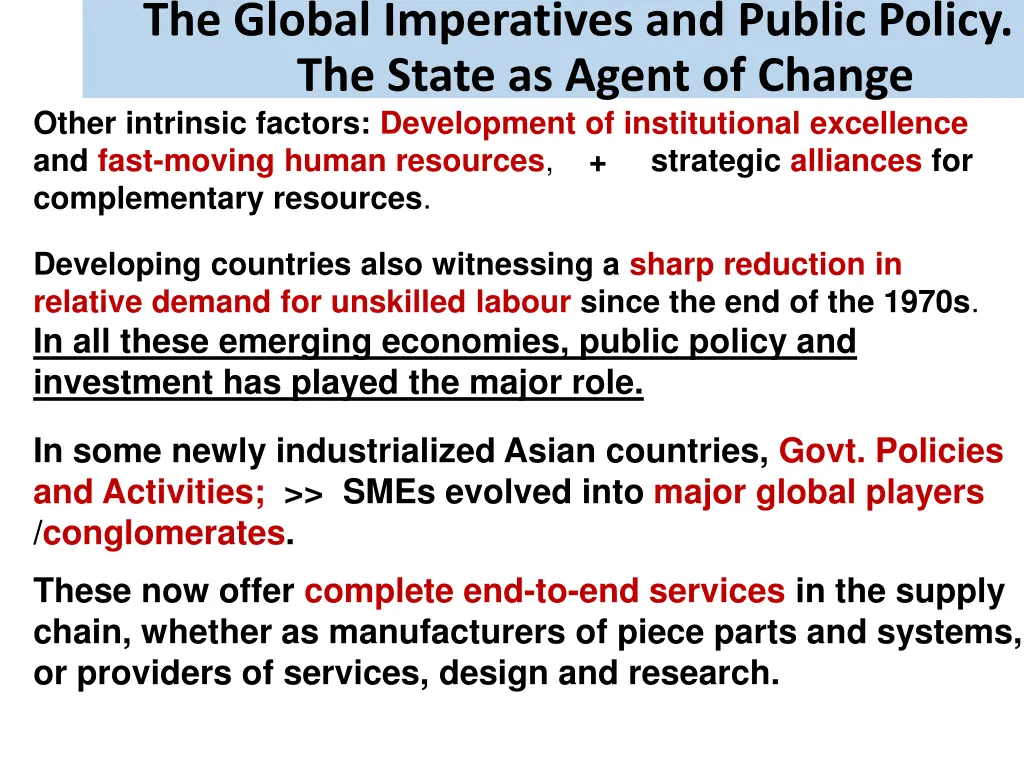 the global imperatives and public policy 1