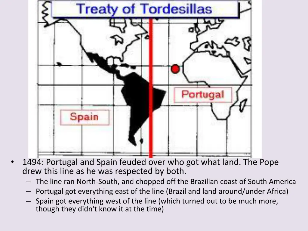 1494 portugal and spain feuded over who got what