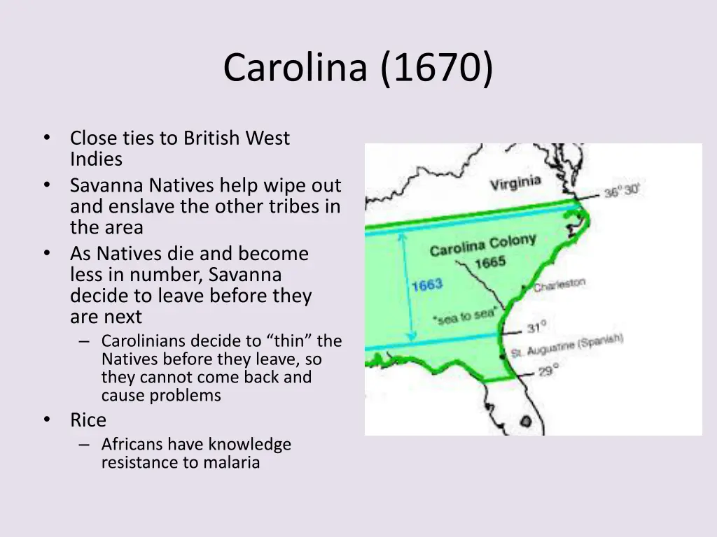 carolina 1670