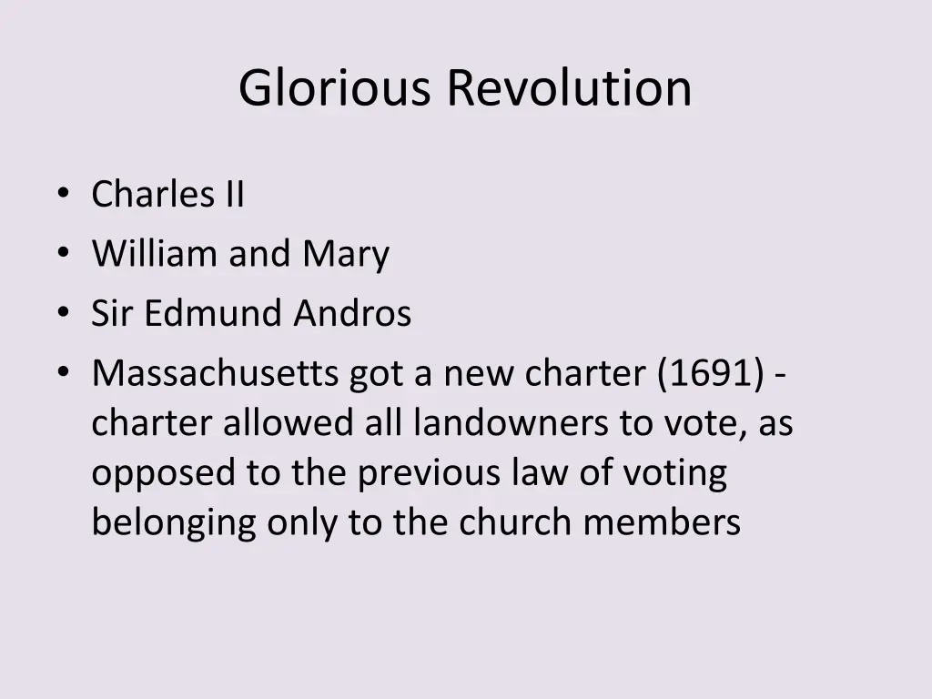 glorious revolution