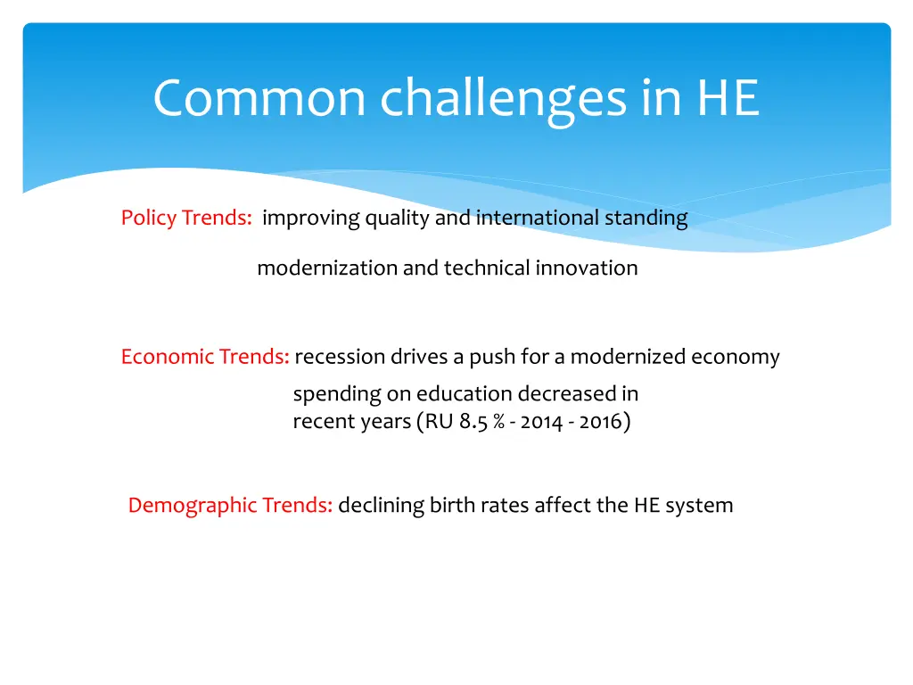 common challenges in he