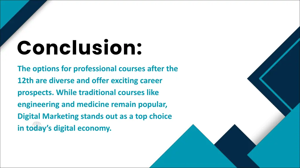 conclusion the options for professional courses