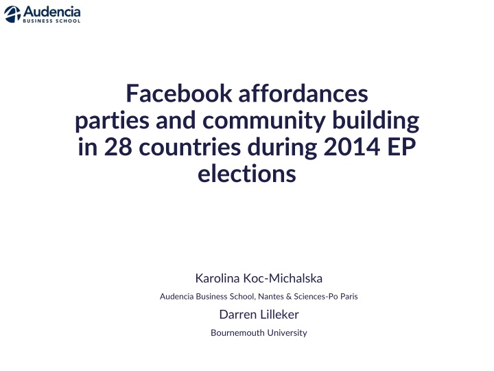 facebook affordances parties and community