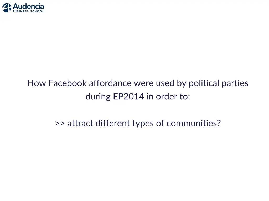 how facebook affordance were used by political 1