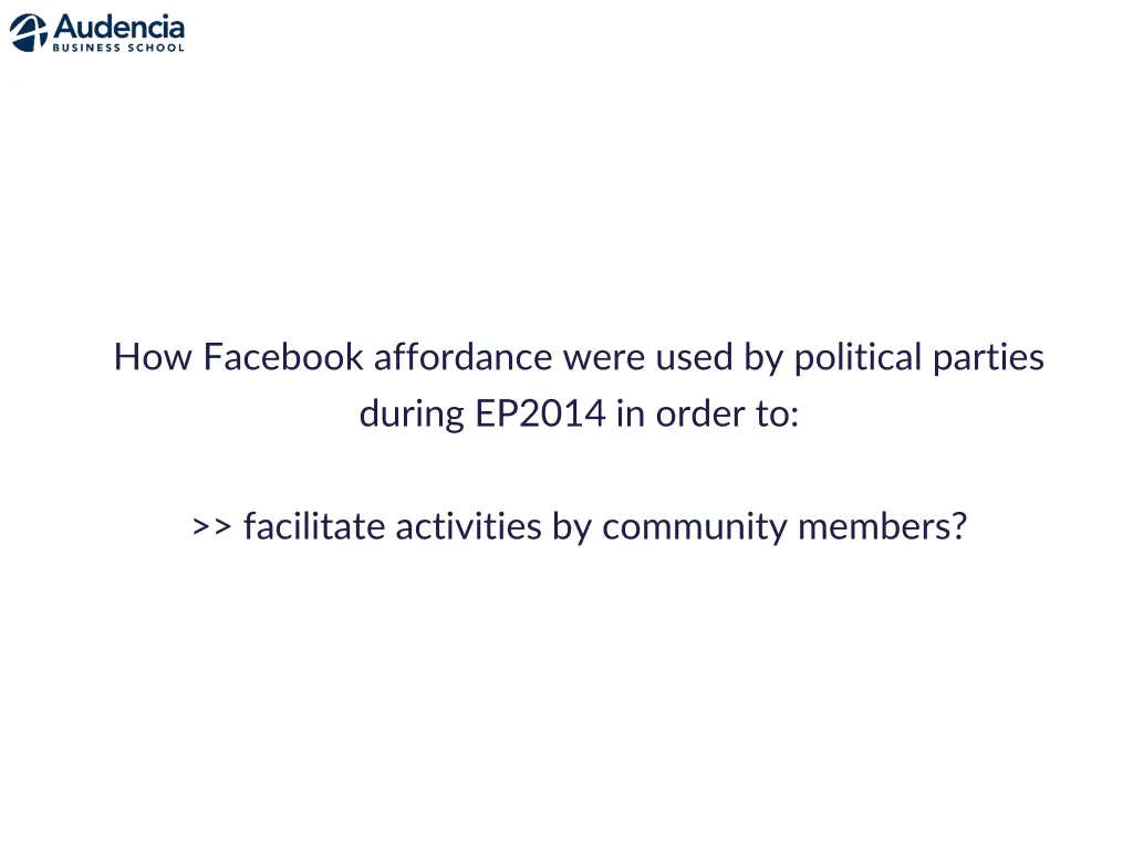 how facebook affordance were used by political 2