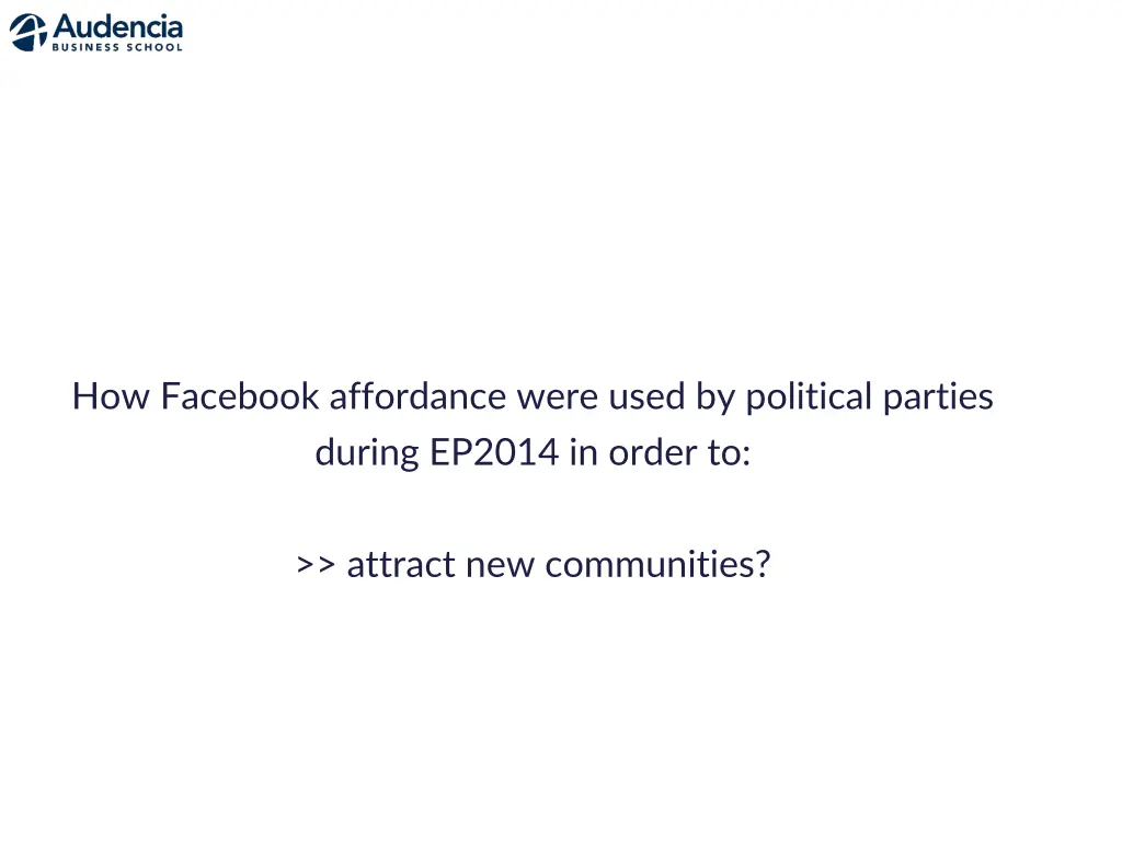 how facebook affordance were used by political