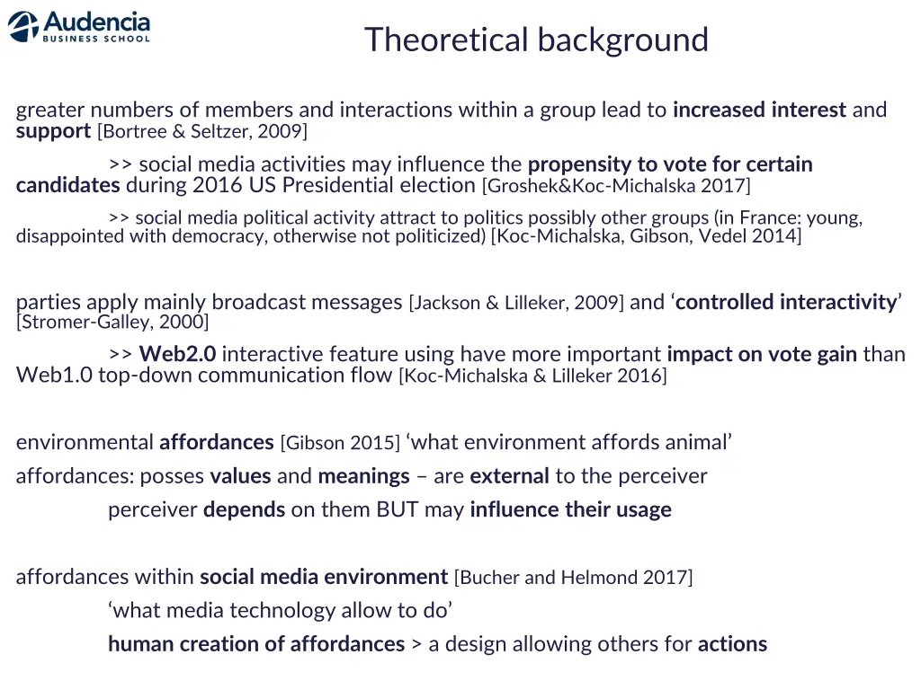 theoretical background