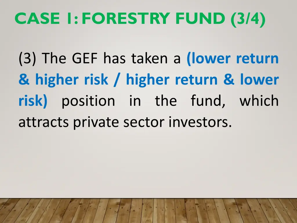 case 1 forestry fund 3 4