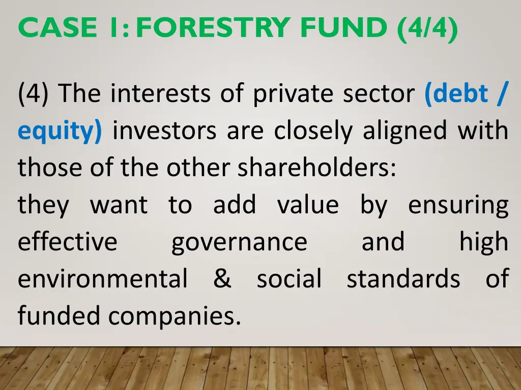 case 1 forestry fund 4 4