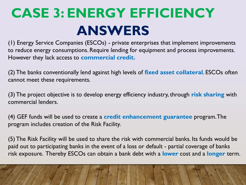 case 3 energy efficiency answers