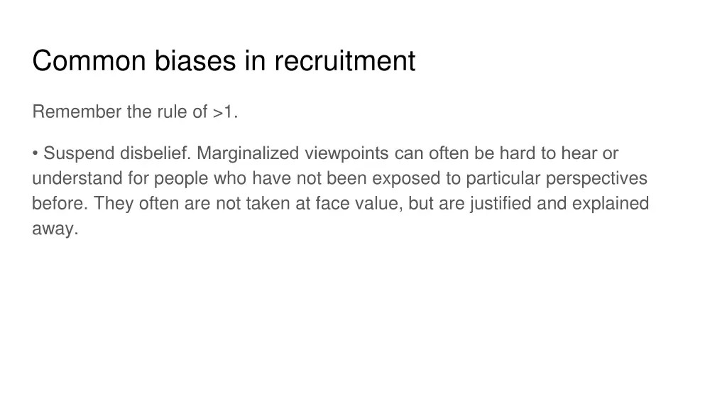 common biases in recruitment