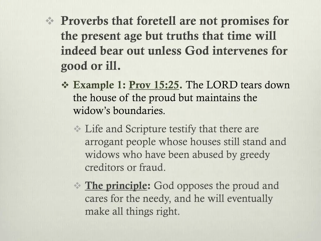 proverbs that foretell are not promises 2