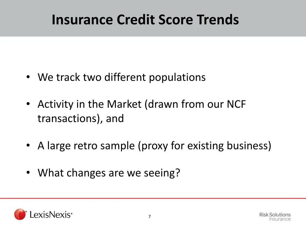 insurance credit score trends