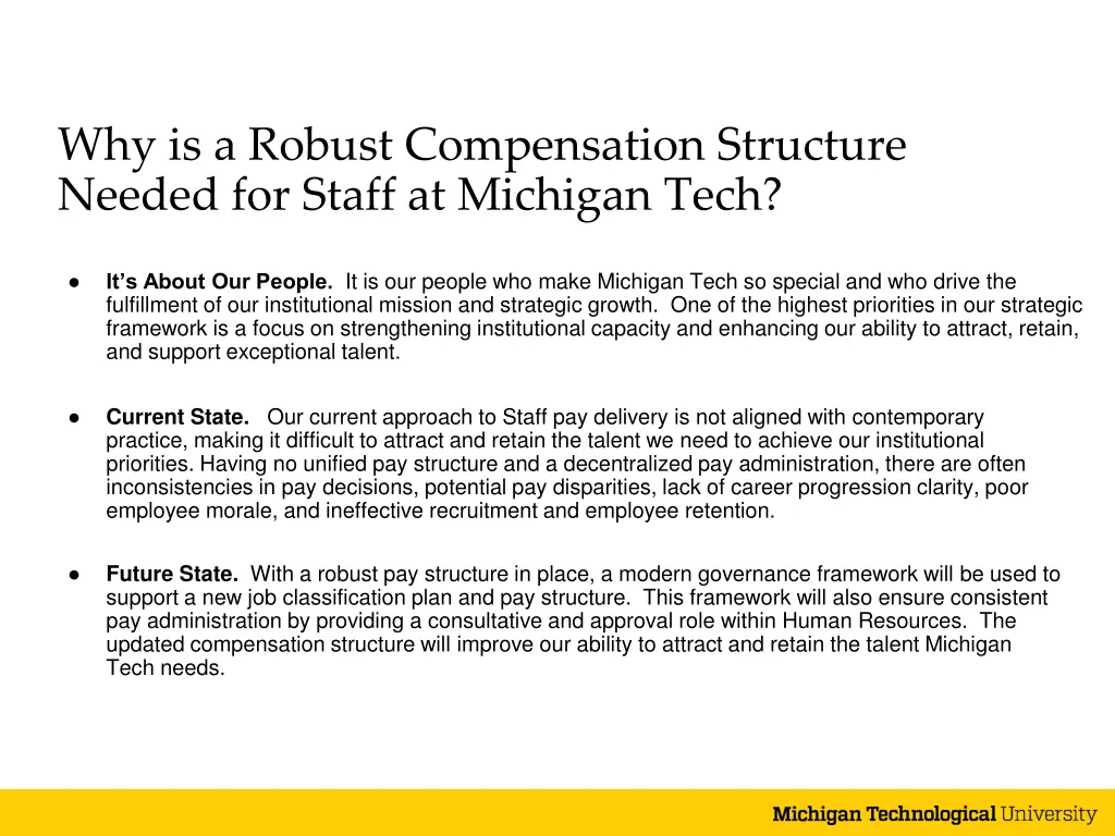 why is a robust compensation structure needed