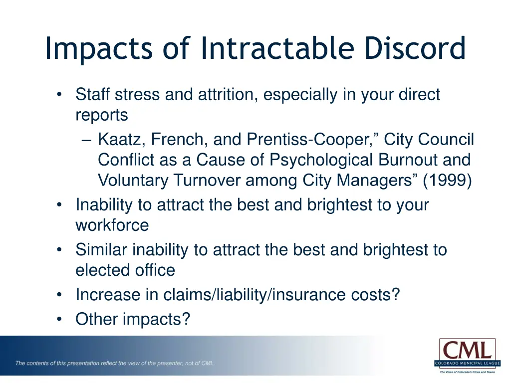 impacts of intractable discord 1