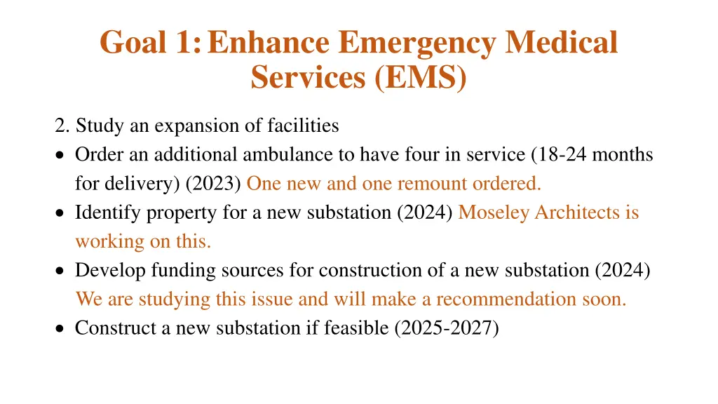 goal 1 enhance emergency medical services ems 1