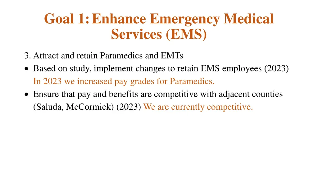 goal 1 enhance emergency medical services ems 2