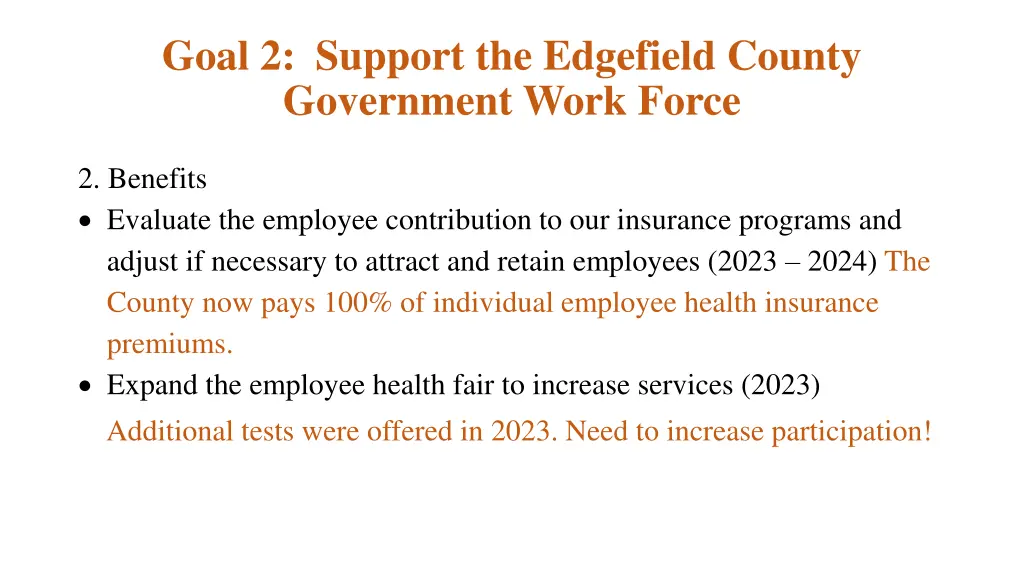 goal 2 support the edgefield county government 1