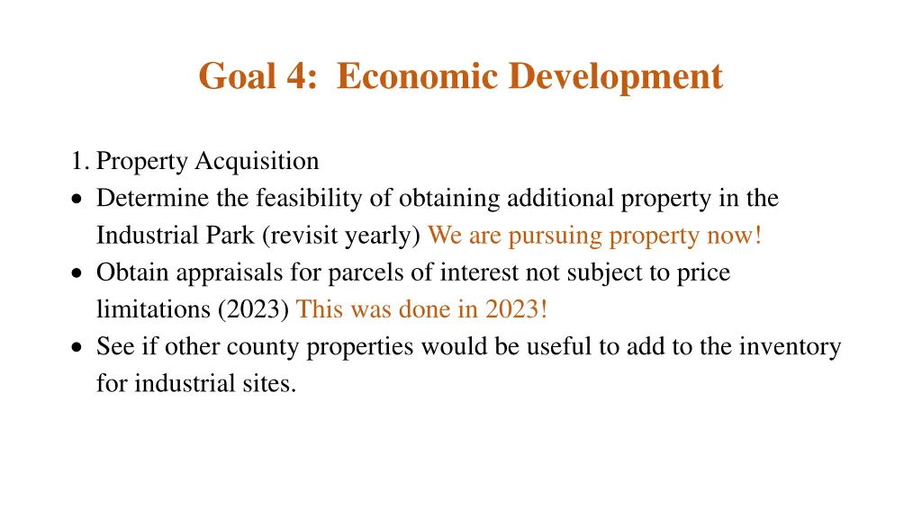 goal 4 economic development