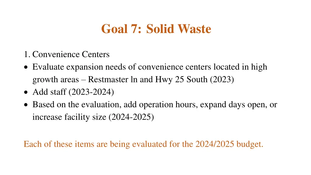 goal 7 solid waste