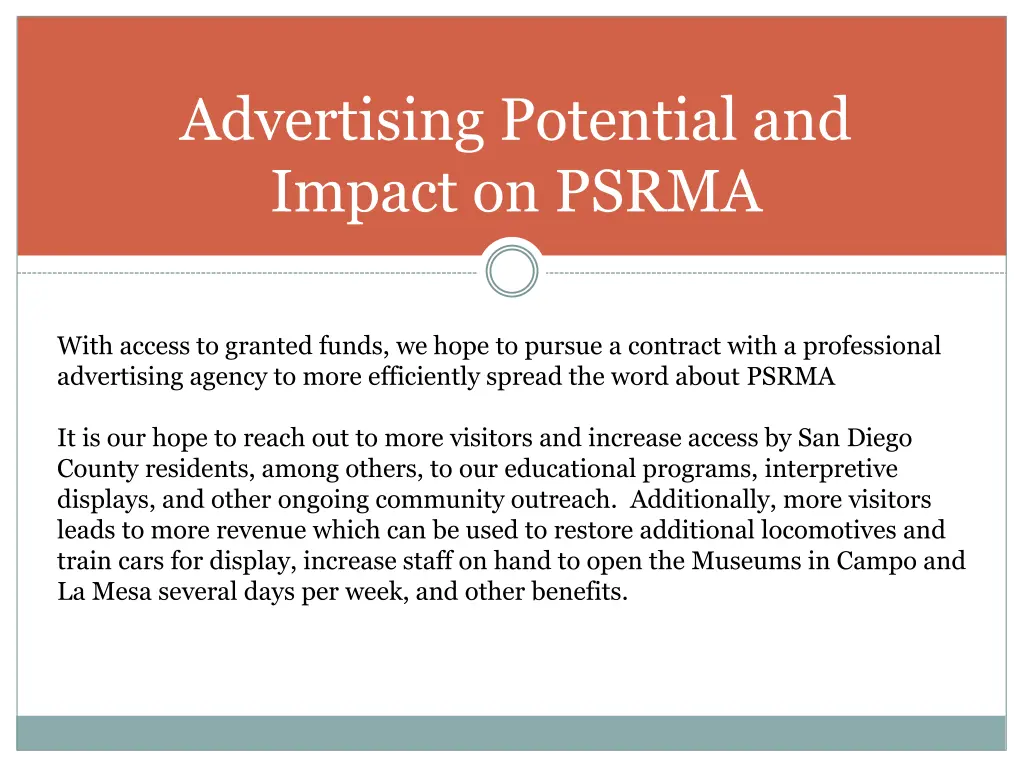 advertising potential and impact on psrma