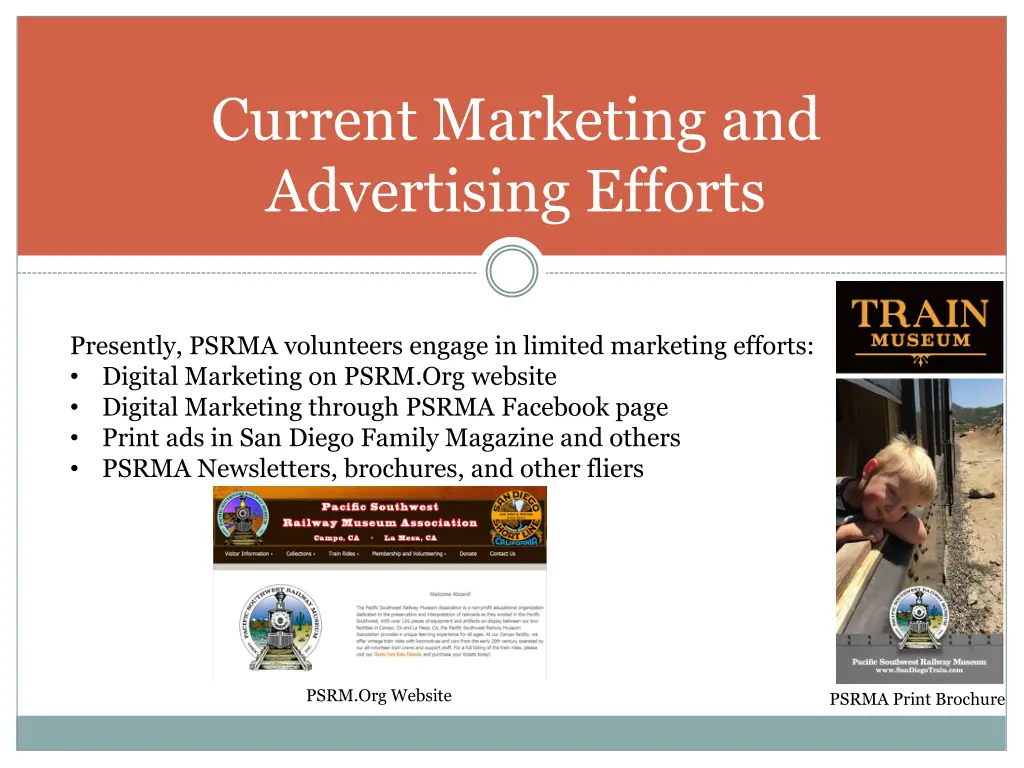 current marketing and advertising efforts