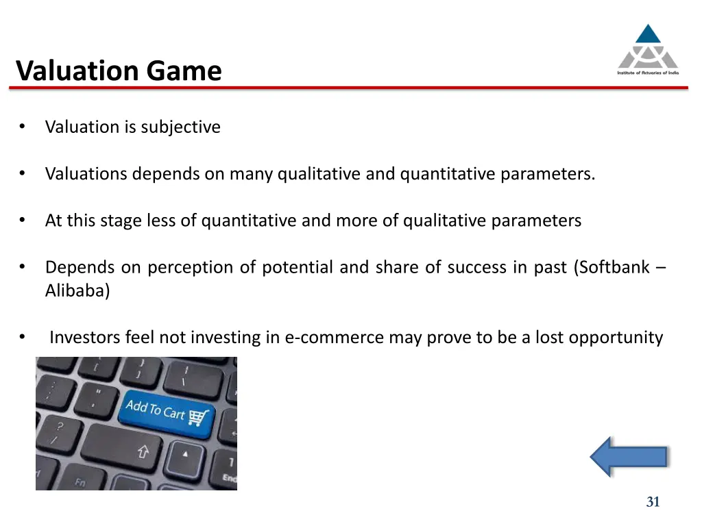 valuation game