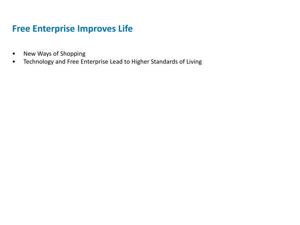 free enterprise improves life 1