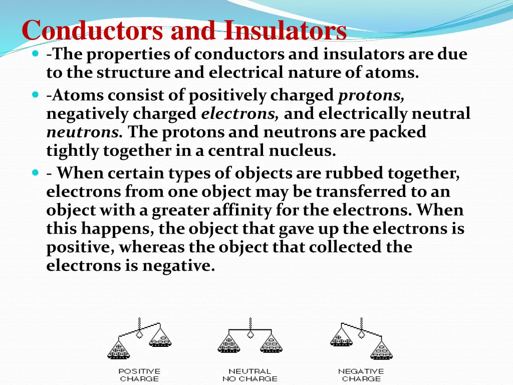 conductors and insulators the properties