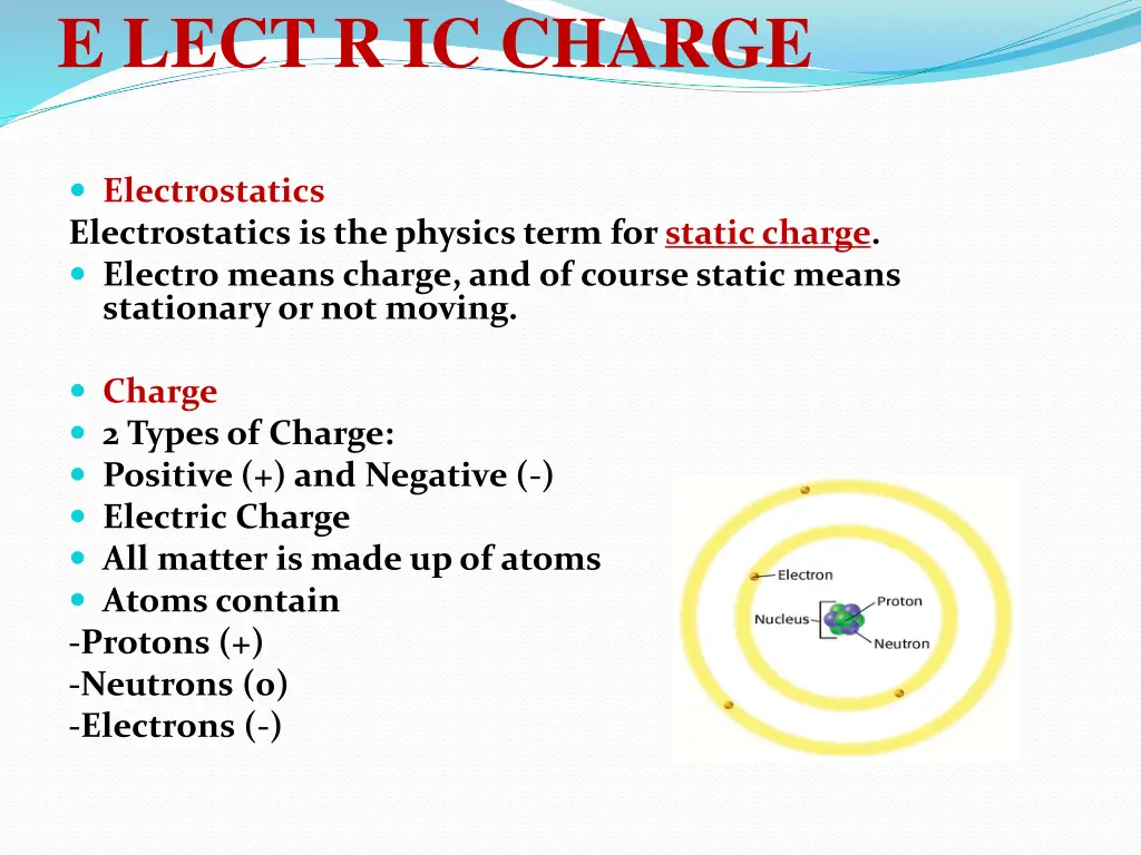 e lect r ic charge