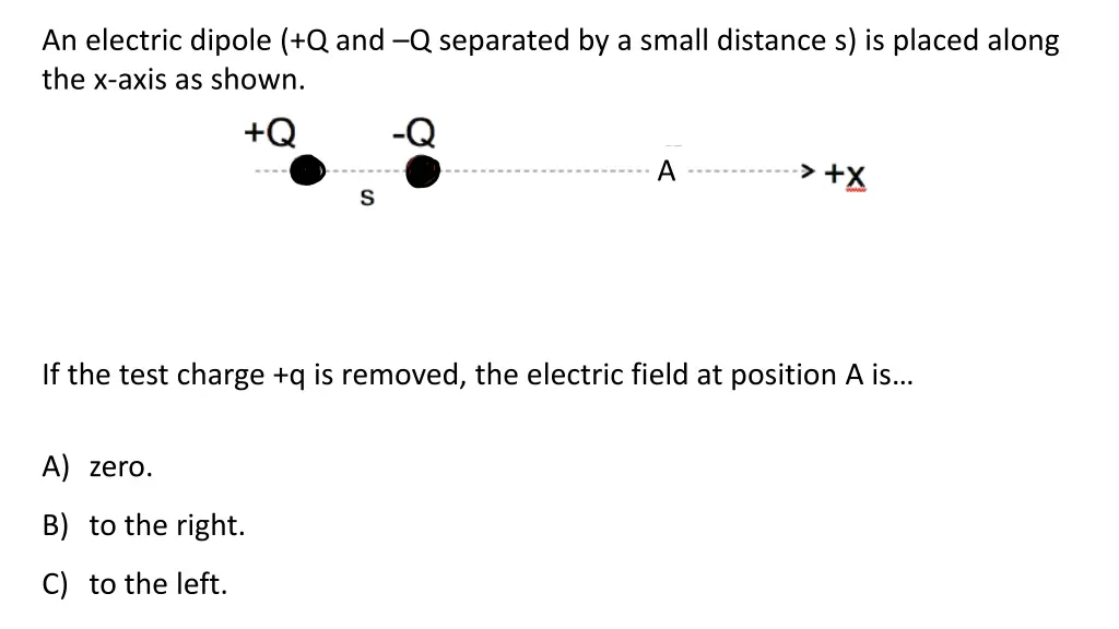 an electric dipole q and q separated by a small 1