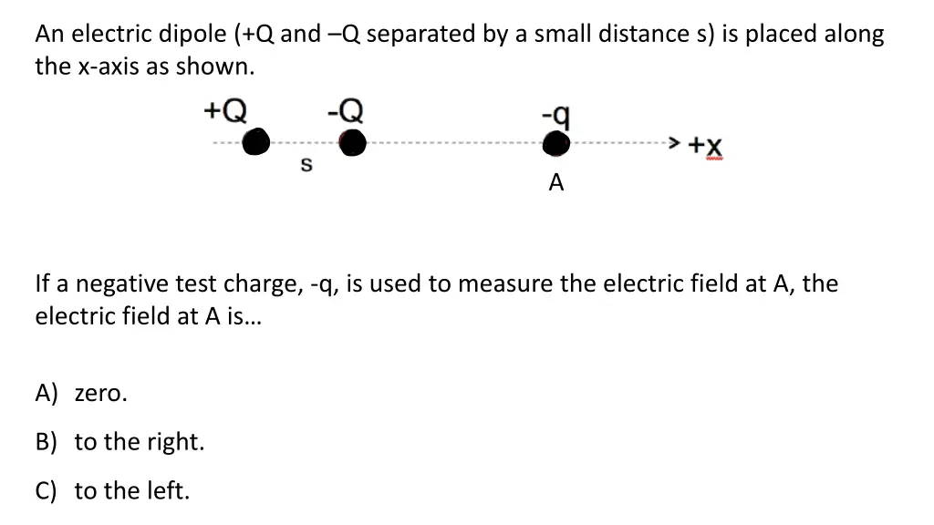 an electric dipole q and q separated by a small 2