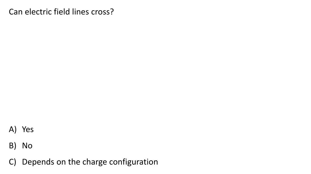 can electric field lines cross