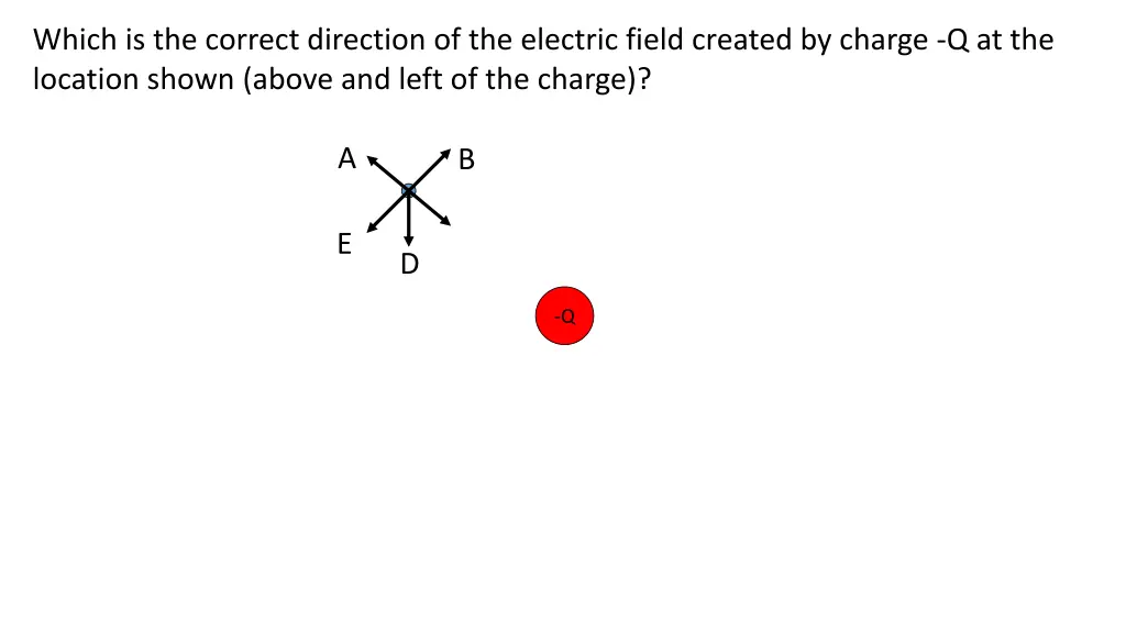 which is the correct direction of the electric