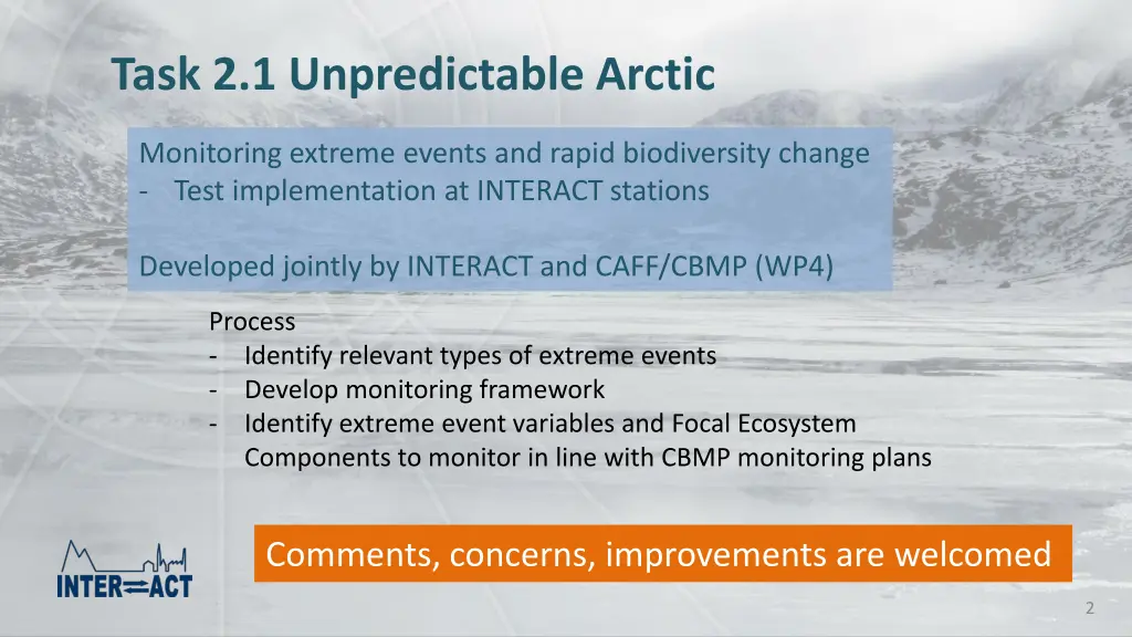 task 2 1 unpredictable arctic