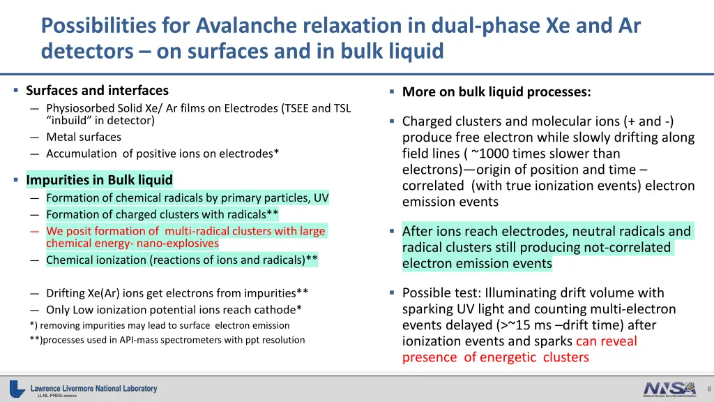 possibilities for avalanche relaxation in dual