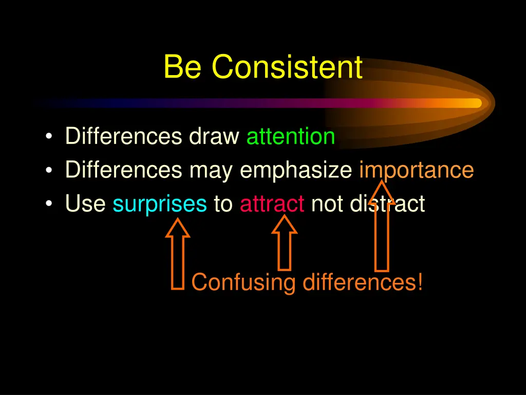 be consistent 5