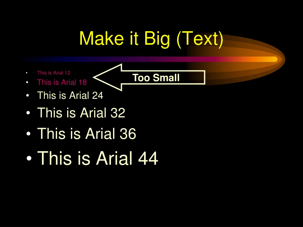 make it big text 1