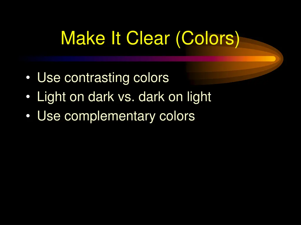 make it clear colors