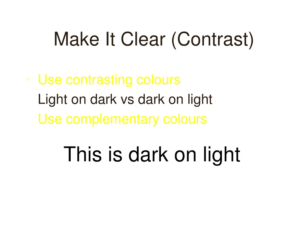 make it clear contrast 2